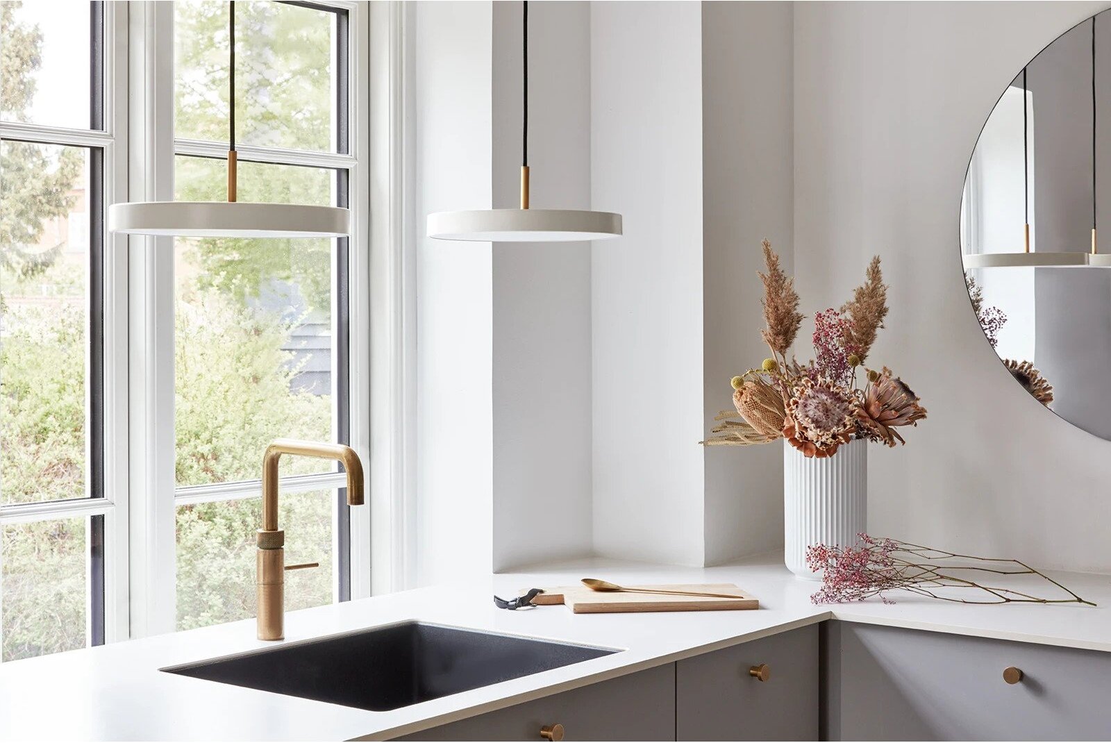 Asteria Mini Pendel Pearl White fra Umage