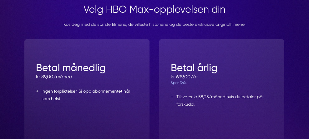 HBO Max Pris