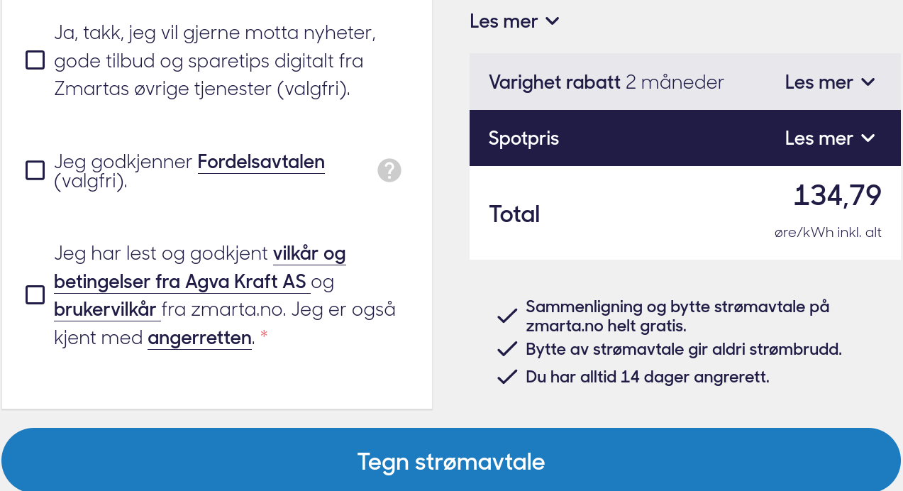 Elskling.no erfaringer: godkjenn og tegn strømavtale